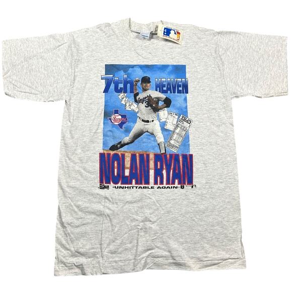 Texas Rangers 1991 Nolan Ryan 7th Heaven NWT Deadstock T-shirt - Picture 1 of 6
